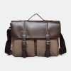 14 inch Business Multi-Pocket Macbook Storage Men Waterproof Briefcase Shoulder Crossbody Bag