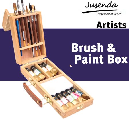 Art Supply Box Wooden Painting Organizer
