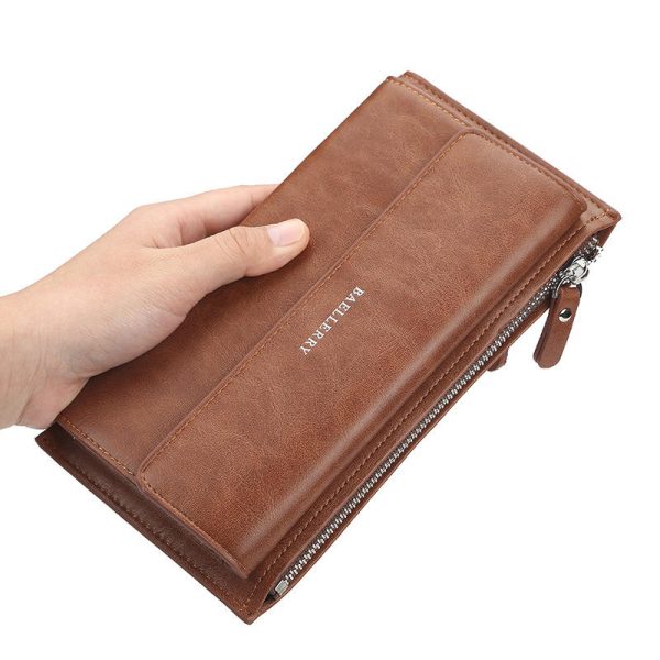 Baellerry New Fashion Retro Casual Multi-function High-capacity Zipper with Card Slots Men Phone Wallet Bag