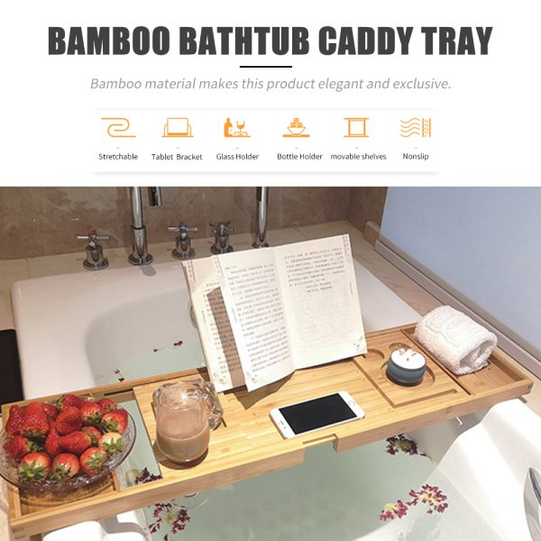 Bath Tub Caddy with Reading Rack