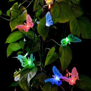 Butterfly Solar Lights 12 LED Bulbs