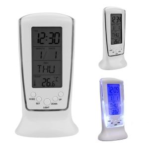 Calendar Clock with Alarm and Thermometer