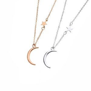 Crescent Moon Necklace Ladies Accessory