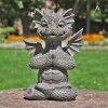 Dragon Garden Decoration 16cm Resin Outdoor Statue