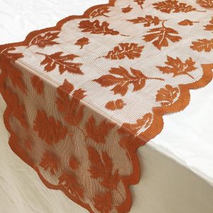 Fall Table Runner Lace Decor