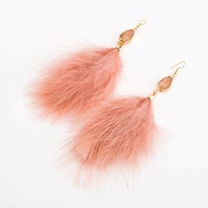 Feather Earrings Trendy Statement Jewelry