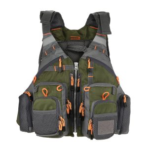 Floating Breathable with Multi-Chest Pockets Mobile Phone Storage Packs Outdoor Fishing Vest Jacket