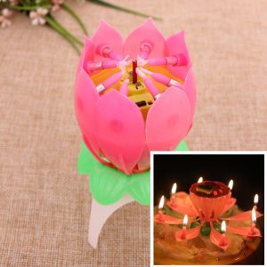 Flower Candle Musical Lotus Lights