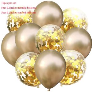 Glitter Balloons 10PC Party Decors Set