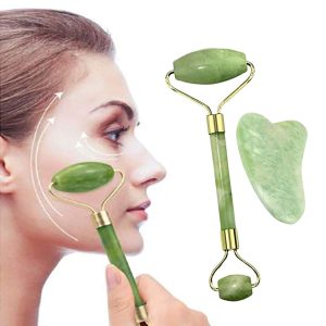 Jade Facial Massage Roller Gua Sha Tool