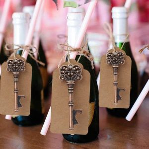 Key Bottle Opener with Paper Labels