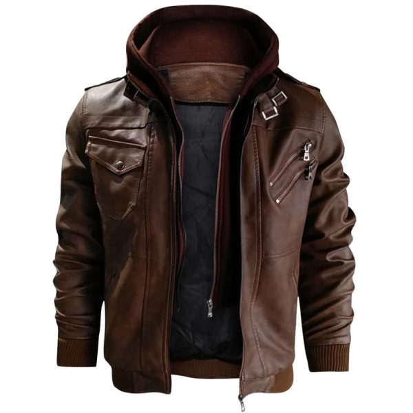 Leather Bomber Jacket For Men