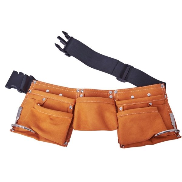 Leather Tool Belt Multi-Pocket Bag