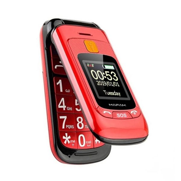 Mafam F899 2.4 inch Dual Display 2800mAh FM Vibration SOS Fast Quick Torch Loud Volume Flip Feature Phone