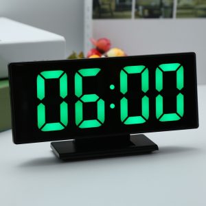 Mirror Clock with Digital Display Time