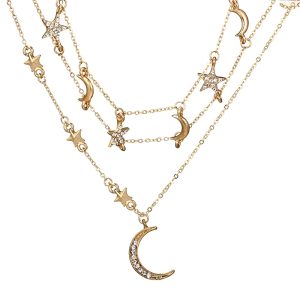Moon And Star Necklace Bohemian Style