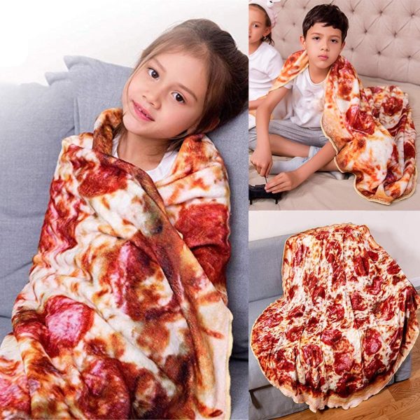 Pizza Blanket Soft Flannel Fabric