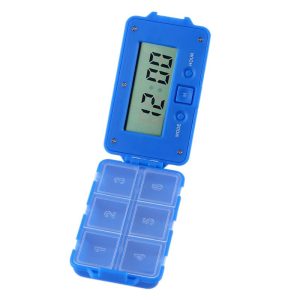 Portable Electronic Pill Organizer With Pill Reminder Alarm