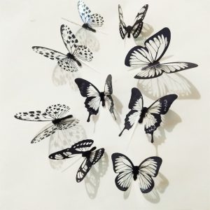 Removable Wall Decals 3D Butterflies (18 pieces)