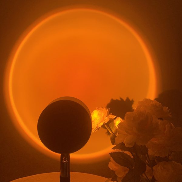 Setting sun projection light atmosphere warm LED lamp