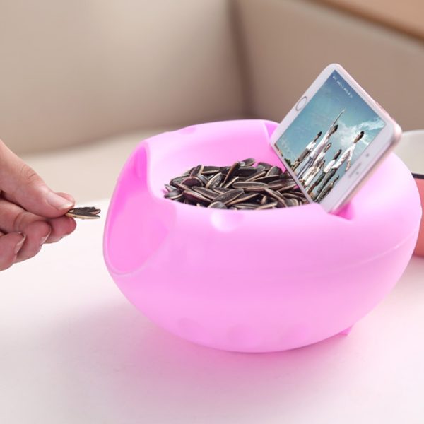 Snack Bowls with Convenient Cellphone Stand