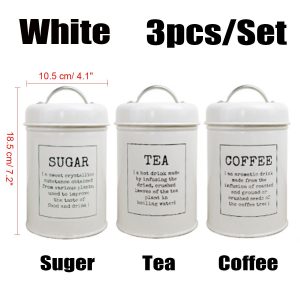 Tea Coffee and Sugar Canisters Set
