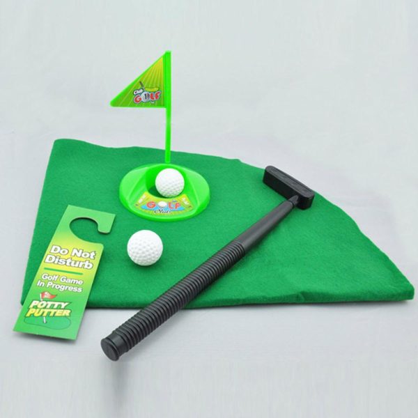 Toilet Golf Potty Putter Funny Toy