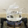 Transparent Teapot High temperature Can open fire Beautiful Glass pot 900ml