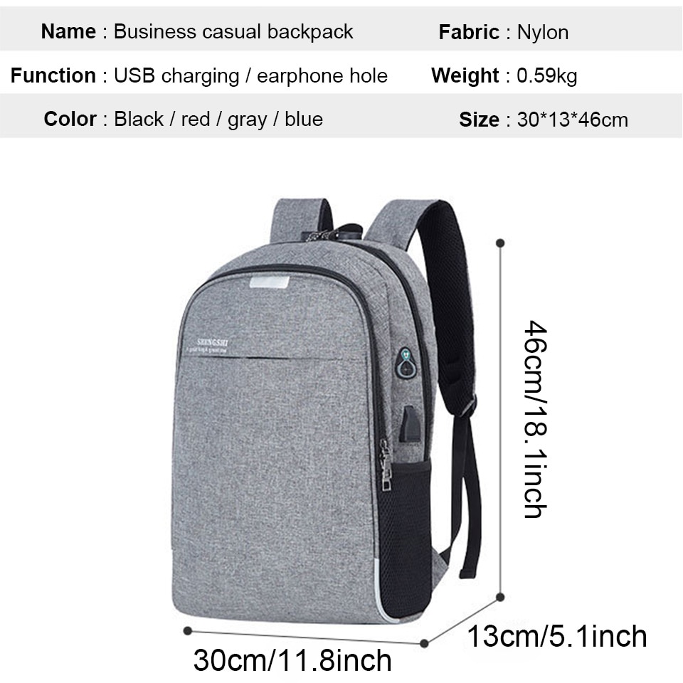 Anti-Theft USB Charging Waterproof Backpack for Travel and Work ...