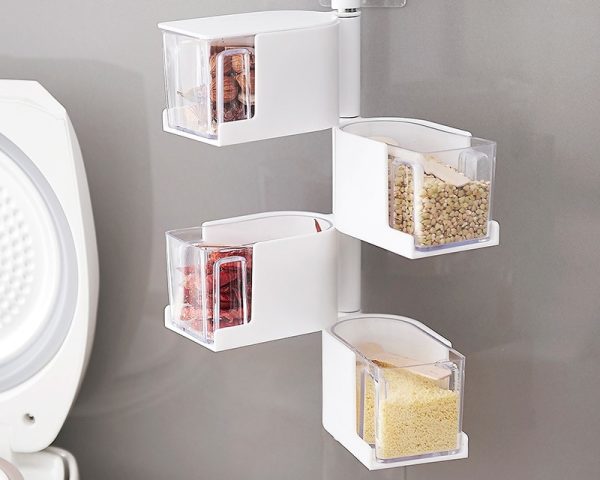 Wall Mounted Spice Rack Containers