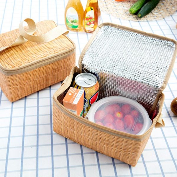 Wicker Baskets Insulated Picnic Bag