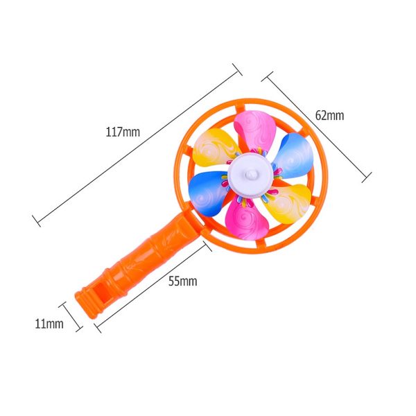 Wind Spinners Colorful Whistling Handle Toys