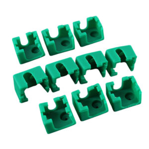 10Pcs Green Silicone Case for Hotend Heating Block Protective Cover 280℃ for 3D Printer