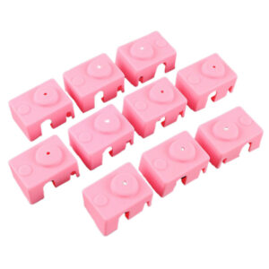 10Pcs Pink Silicone Case for Hotend Heating Block Protective Cover 280℃ for 3D Printer