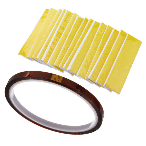 15Pcs Heating Insulation Cotton + 1Pcs High Temperature Polyimide Film Heat Resistant Tape for 3D Printer High Temperature Protect