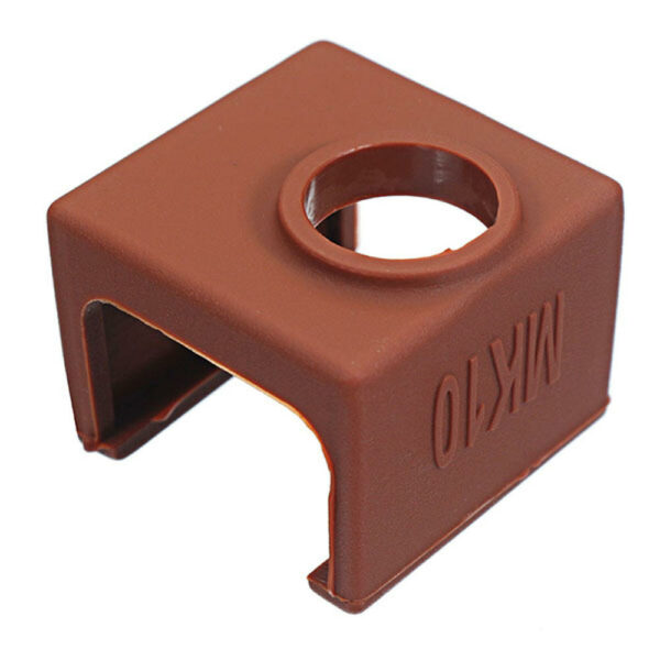 3pcs MK10 Coffee Color Silicone Protective Case For Heating Aluminum Block 3D Printer Part Hotend