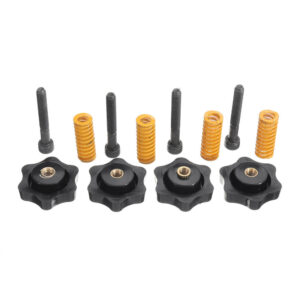 4Pcs M5 Heated Bed Leveling Screw + M5 Nuts +  4*25mm Yellow Spring for 3D Printer Part Hotbed