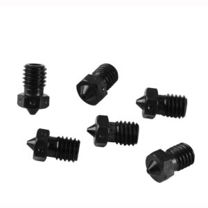 6Pcs Hardened Steel V6 Nozzles 1.75mm 0.3/0.35/0.4/0.5/0.6/0.8mm Hotend Nozzle for 3D Printer