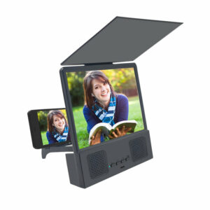 8.5 inch 3D Phone Screen Magnifier Movie Video Screen Amplifier with Bass bluetooth Speaker Subwoofer for iPhone for Samsung Huawei Mobile Phone below 6 inch Screen