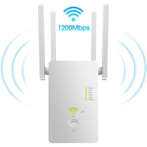 AC1200Mbps 5.8GHZ&2.4GHZ Dual Band Four Antenna Hot Wifi Repeater Wireless Router Range Extender Signal Booster