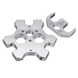 Aluminum Alloy V6 Fisheye Effector + M4 Fixed Plate For Dual Nozzle Extruder 3D Printer Part