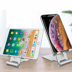 2 in 1 Tablet/Phone Holder Portable Foldable Online Learning Live Streaming Desktop Stand Watch Tablet Phone Holder For iPhone 12 Poco For Samsung Galaxy S21