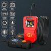 5.5mm Lens Inspection Camera Industrial Endoscopes IP67 Waterproof Borescope 2.4 Inch Screen with 8 LED