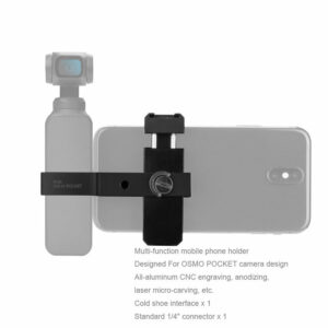 Handheld Gimbals Clamp Holder Mount Tripod Bracket w 1/4'' 3-Axis Stabilizer for OSMO POCKET PTZ Mobile Phone Clip Extension PTZ