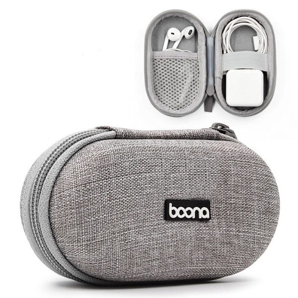 Boona 12cm*6.5cm Digital Accessories Storage Bag U Disk Memory Card USB Cable Organizer Travel Bag