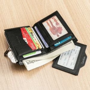 CarrKen Business Retro Men Wallet Multi-Card Positions PU Leather Mini Card Holder Short Purse