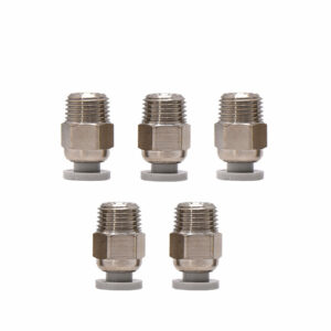 Creativity® 5Pcs Pneumatic Connectors Bowden Quick Coupler PC4-01 PTFE Tube for J-Head Extruder Fitting Connectors fit CR10 Ender3 for 3D Printer