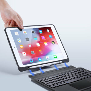 DUX DUCIS 2-In-1 Detachable Auto-Sleep Wireless bluetooth Touch Keyboard TPU Protective Case with Trackpad Built-in Pencil Holder for iPad pro 10.5 / for iPad air3/ for iPad7 10.2