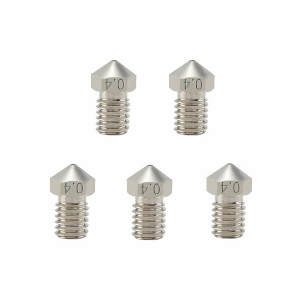 Dotbit® 0.4mm V6 Copper Nickel-plated Nozzle Compatible with PETG ABS PEI PEEK Filament for 3D Printer