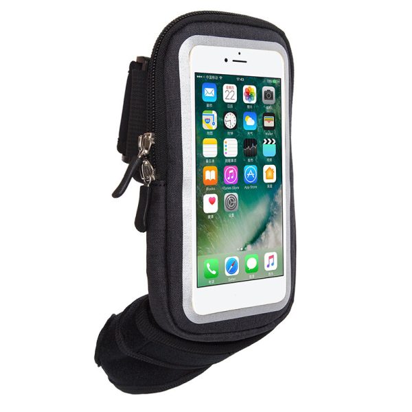 Haissky Universal Waterproof Breathable Touch Screen with Reflective Strip Sports Jogging Gym Phone Armband Running Arm Bag Wrist Bag for iPhone Xiaomi below 5.5 inch Mobile Phone Non-original